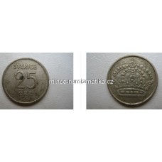 25 Ore 1957 Švédsko - öre Sweden 